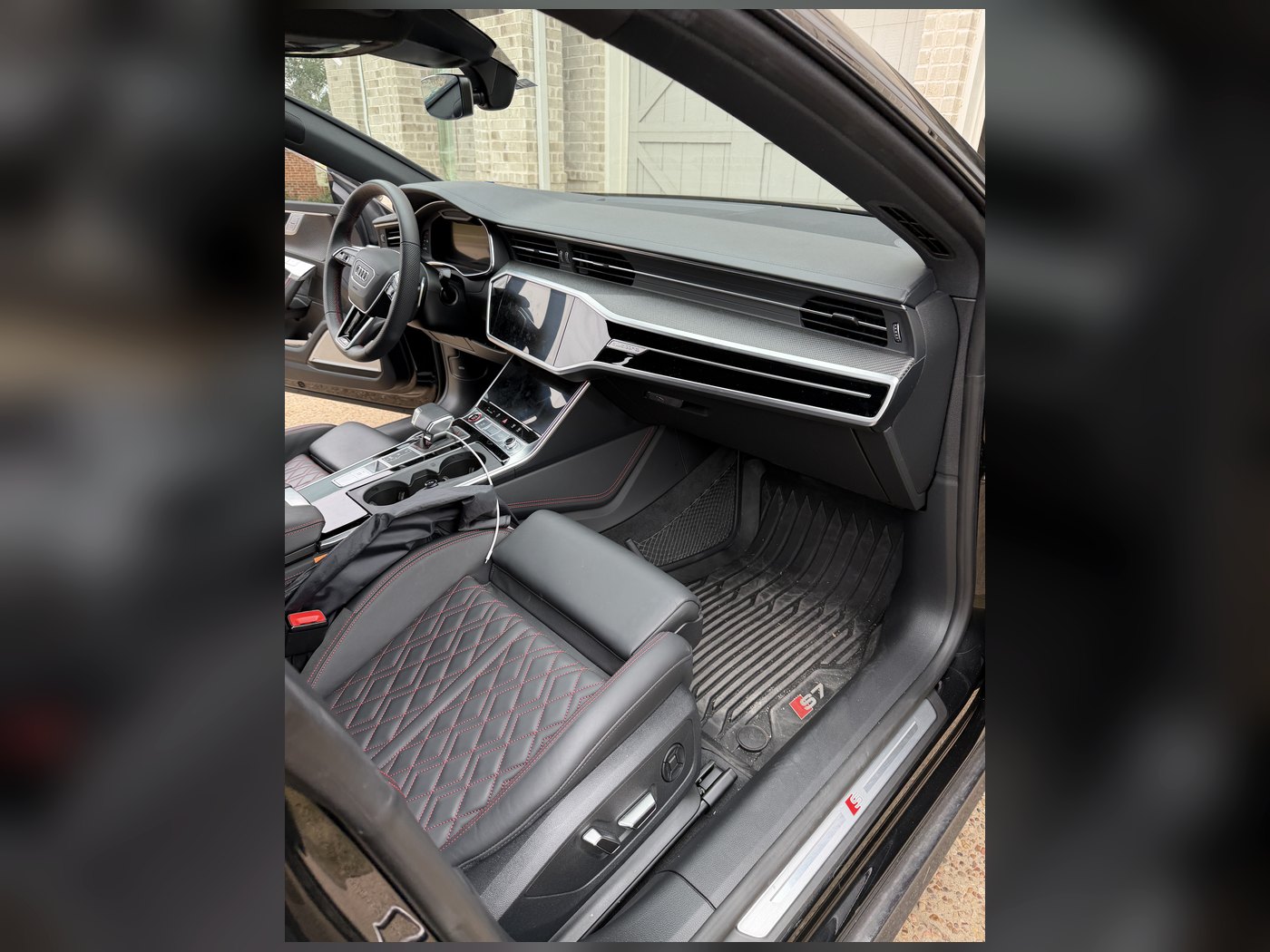 before interior car detailing Irving Texas Audi cabin