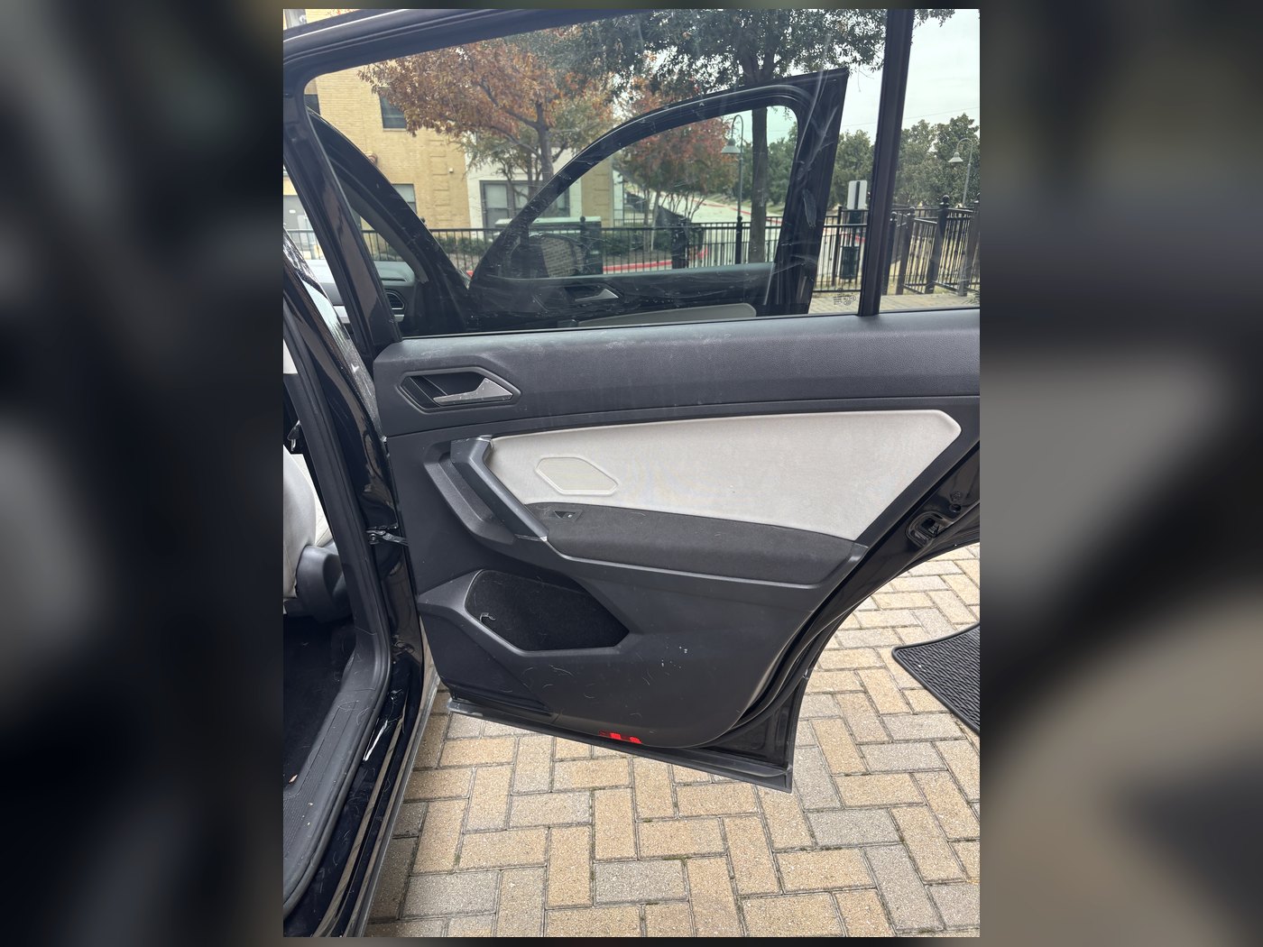 before interior car detailing Irving Texas door panel