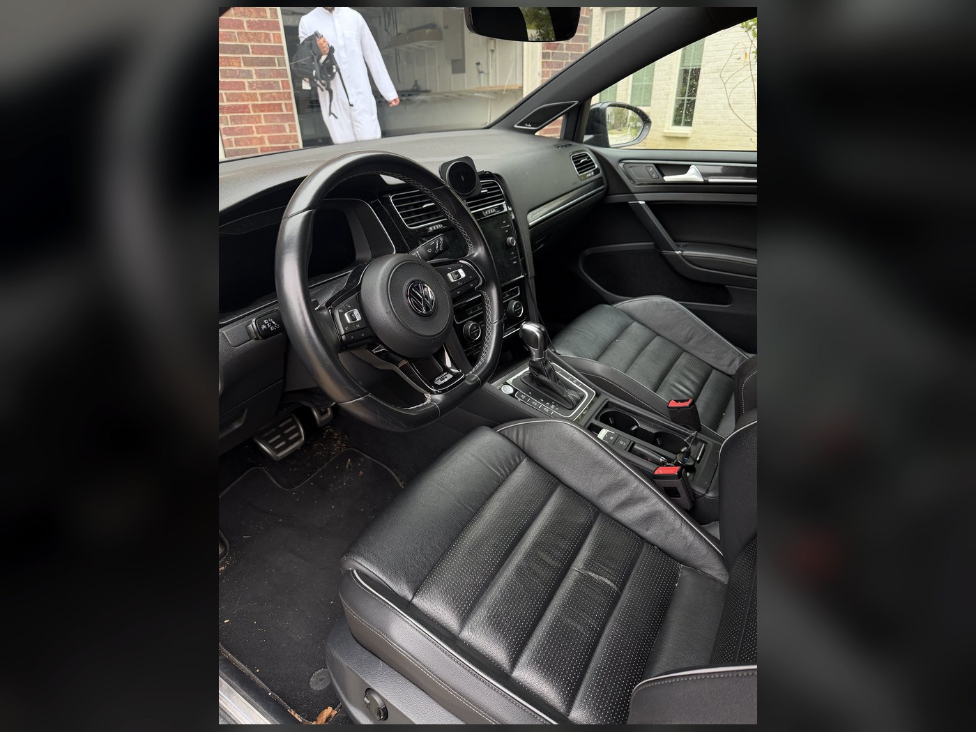 before mobile auto detailing Dallas Volkswagen interior